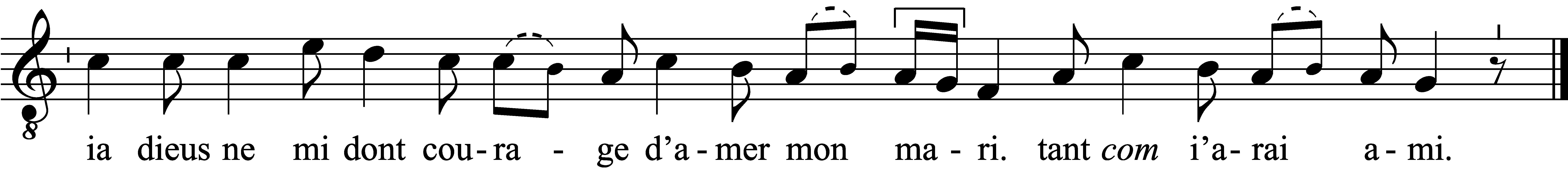 Refrain musical notation